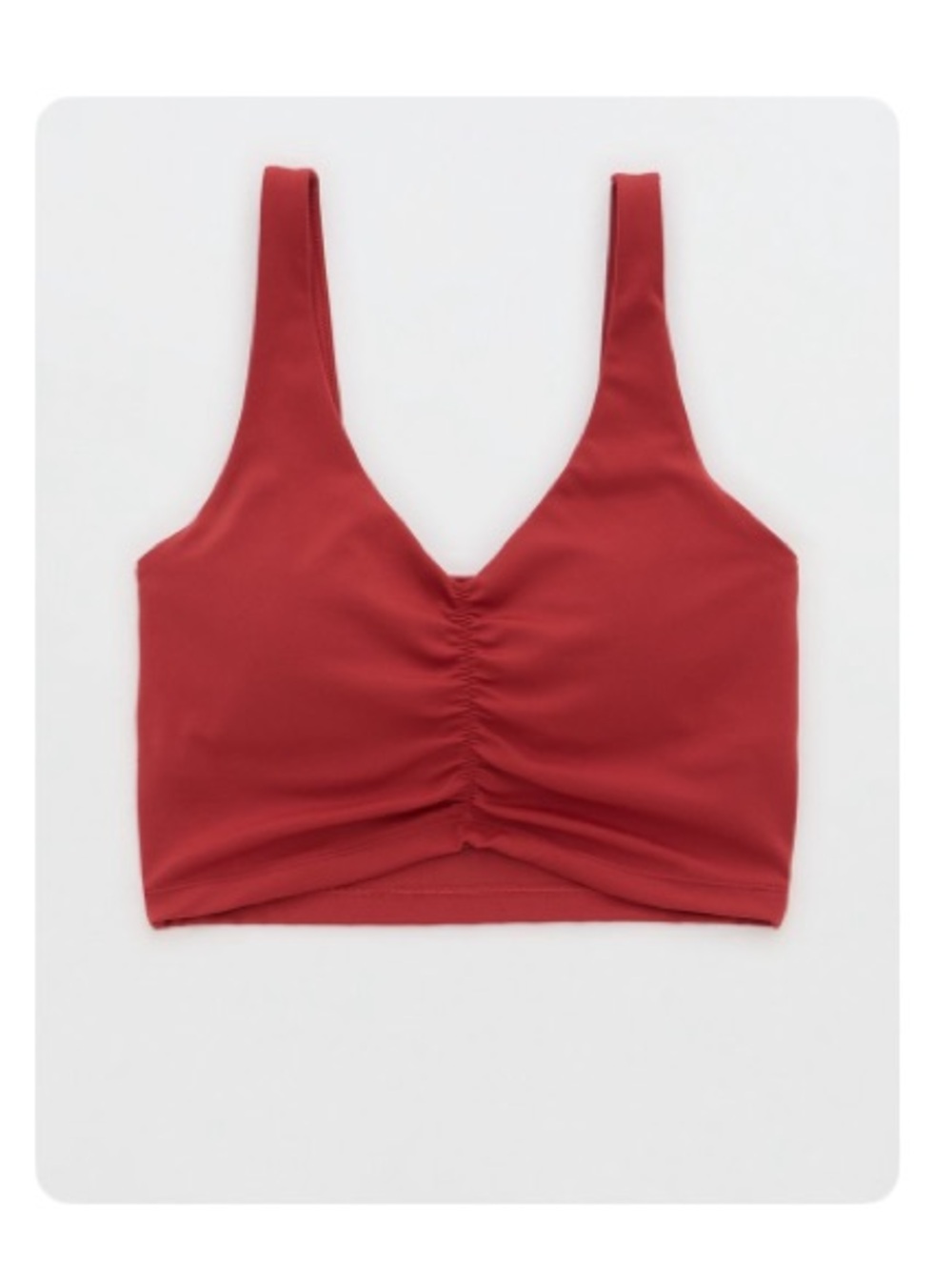 OFFLINE By Aerie Real Me Low Key
Ruched Longline Sports Bra